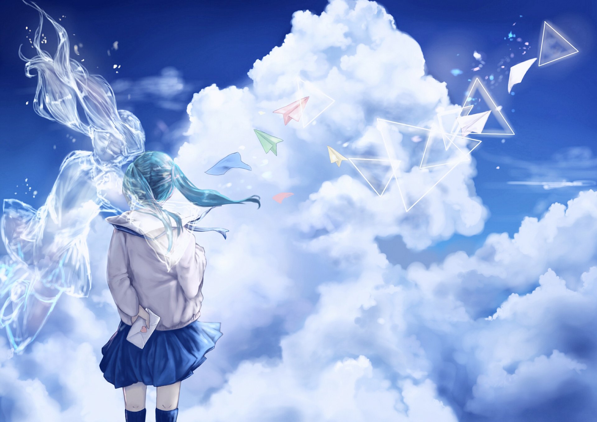 Download Hatsune Miku Anime Vocaloid HD Wallpaper by 幽霊肋骨LV156