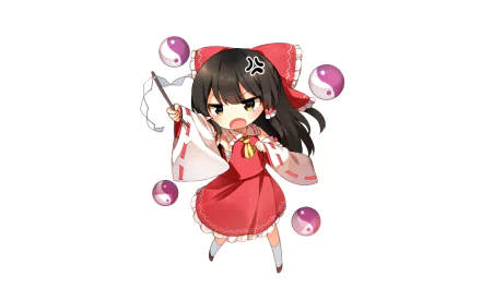 Reimu Hakurei Anime Touhou HD Desktop Wallpaper | Background Image