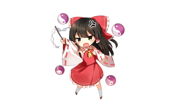 Reimu Hakurei Anime Touhou HD Desktop Wallpaper | Background Image