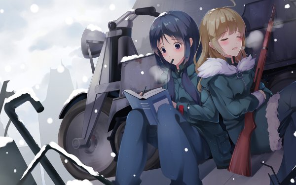 Anime Girls' Last Tour Yuuri Chito HD Wallpaper | Background Image