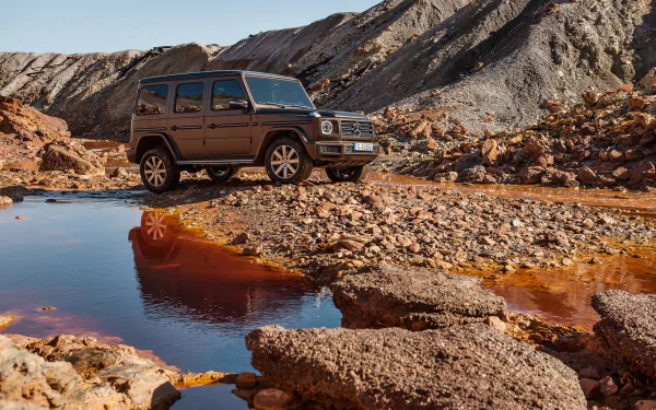 silver car SUV car Mercedes-Benz vehicle Mercedes-Benz G-Class HD Desktop Wallpaper | Background Image