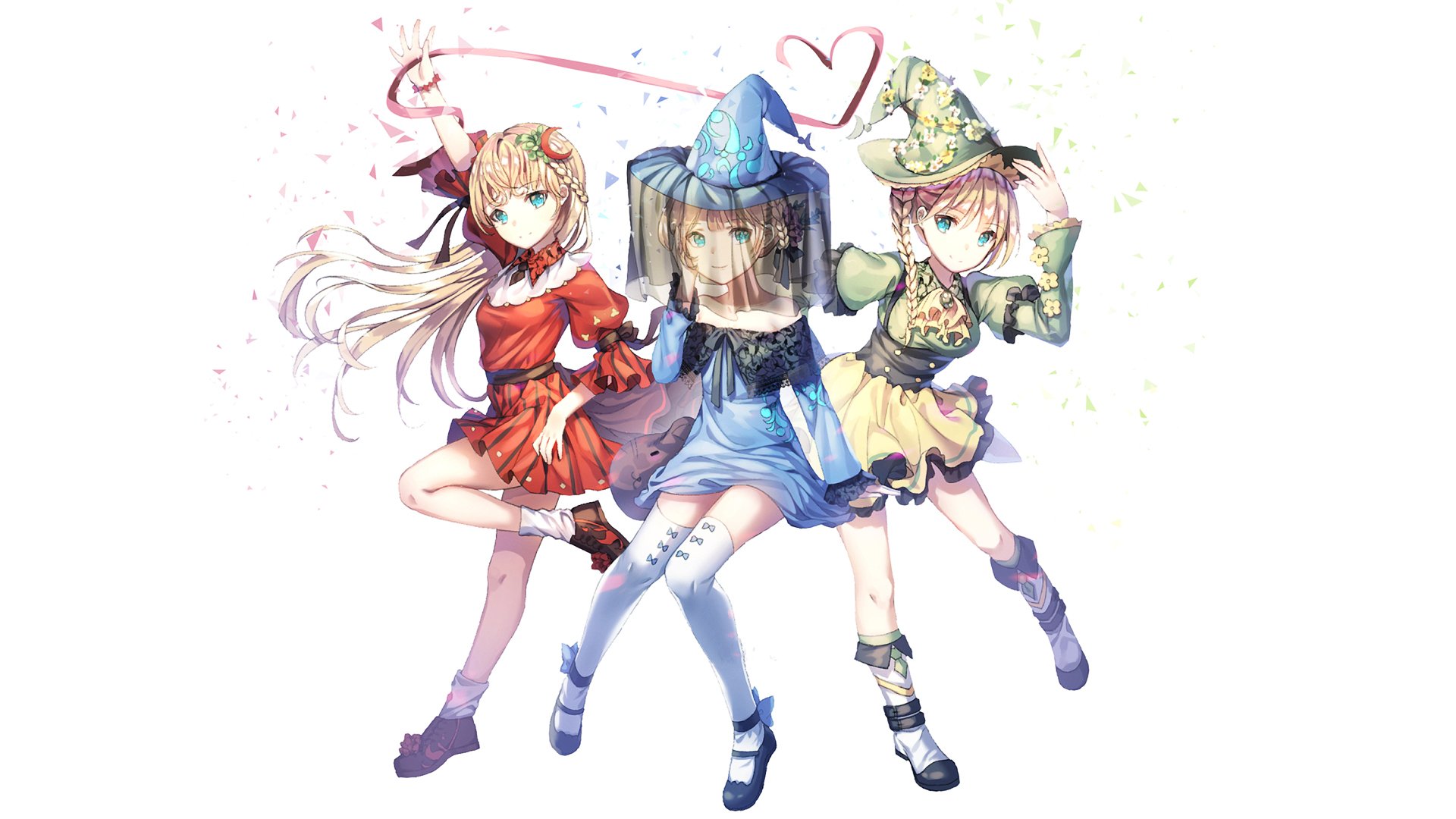 Download Thigh Highs Blonde Blue Eyes Dress Wizard Anime Original HD Wallpaper by roang