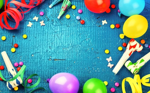 Holiday Birthday Balloon Party Colorful HD Wallpaper | Background Image