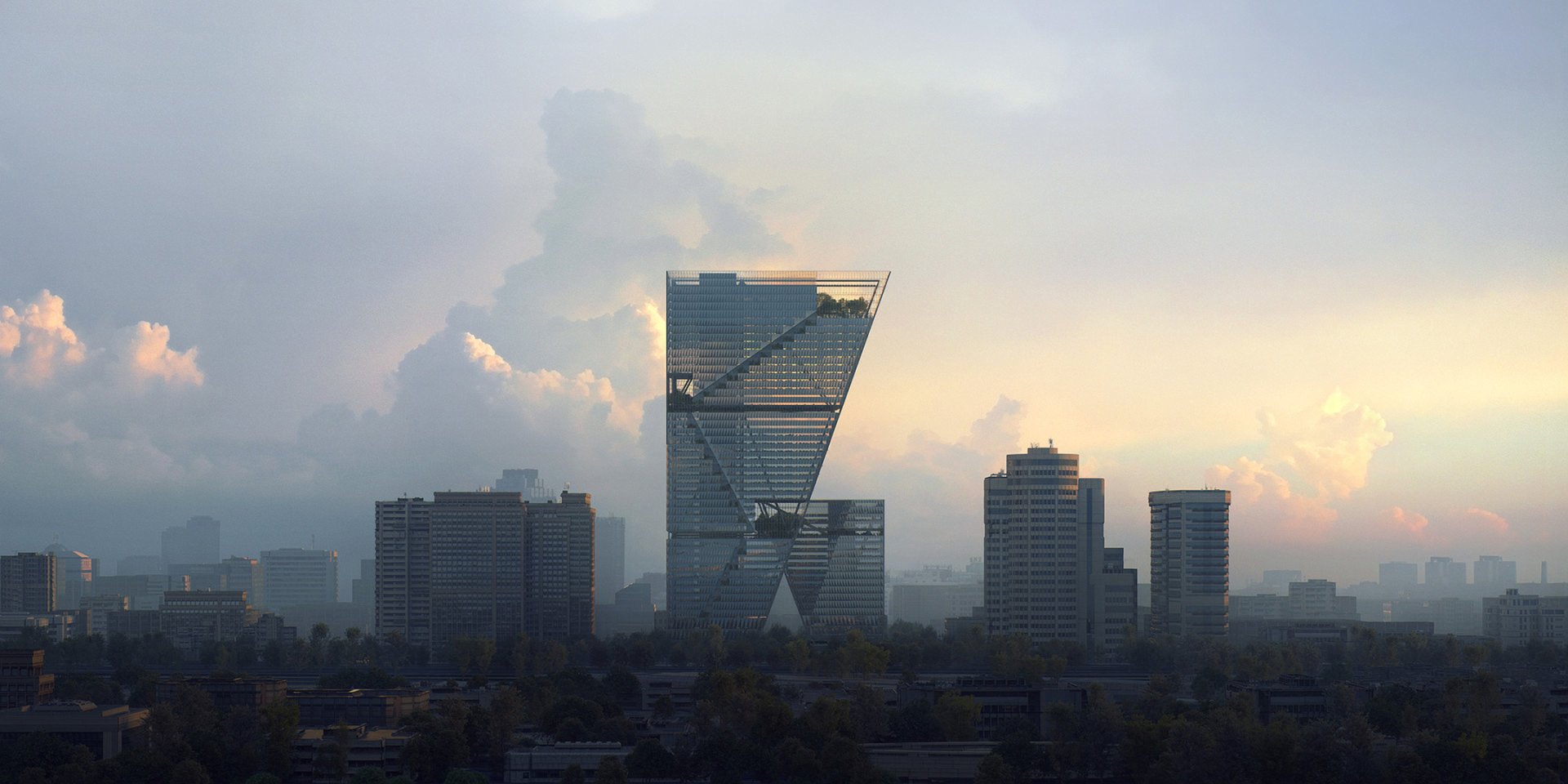 Download City Building Anime Original Anime City HD Wallpaper by Tamas Medve