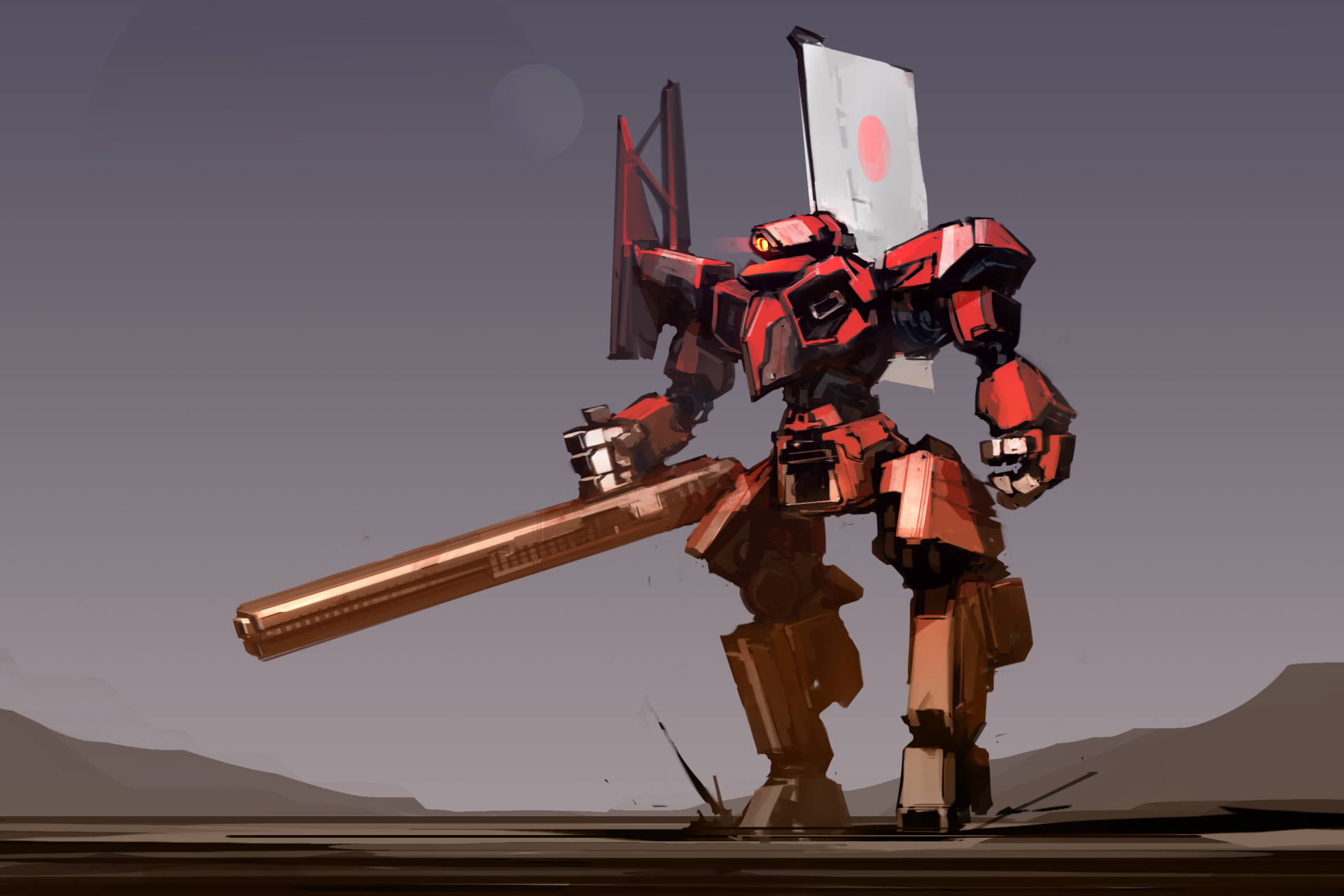 Download Weapon Sci Fi Robot HD Wallpaper by ksenolog