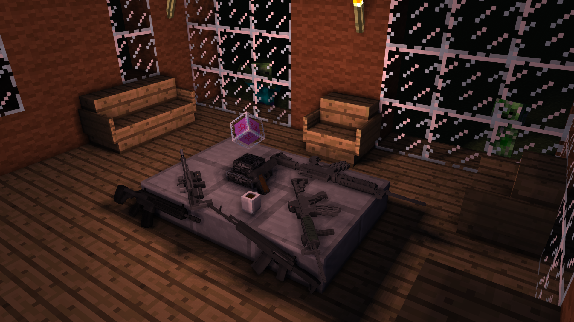 Download Weapon Video Game Minecraft 4k Ultra HD Wallpaper