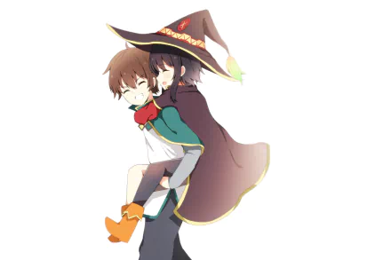 Megumin (KonoSuba) Kazuma Satou Anime KonoSuba - God’s blessing on this wonderful world!! HD Desktop Wallpaper | Background Image