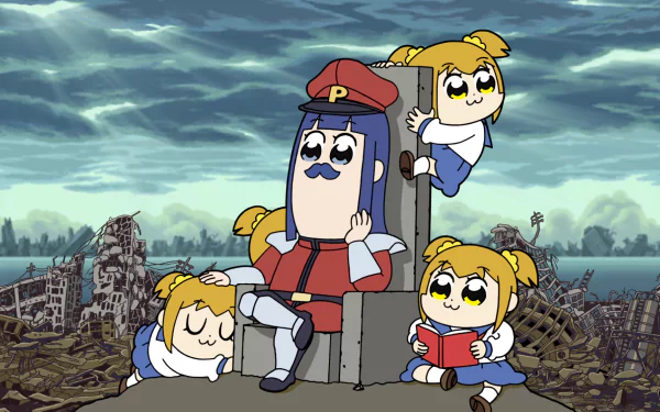 Pipimi (Pop Team Epic) Popuko (Pop Team Epic) Anime Pop Team Epic HD Desktop Wallpaper | Background Image