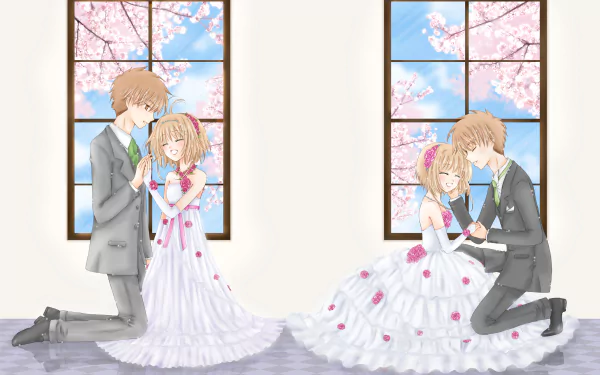 Sakura Kinomoto Syaoran Li Anime Cardcaptor Sakura HD Desktop Wallpaper | Background Image