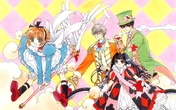 Yukito Tsukishiro Toya Kinomoto Tomoyo Daidouji Sakura Kinomoto Anime Cardcaptor Sakura HD Desktop Wallpaper | Background Image
