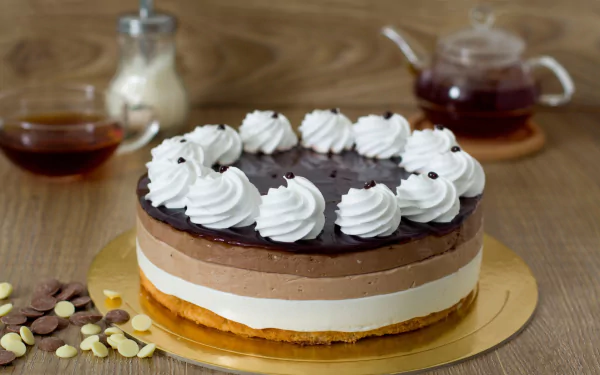 cream still life pastry food cake HD Desktop Wallpaper | Background Image