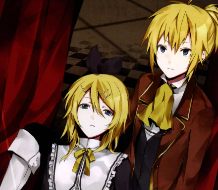 Rin Kagamine Len Kagamine Anime Vocaloid HD Desktop Wallpaper | Background Image