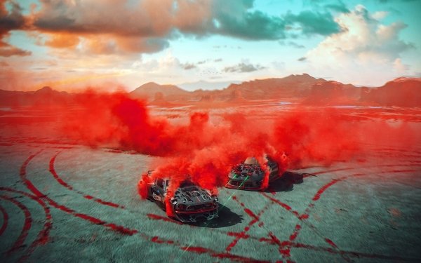 Sci Fi Vehicle Desert Smoke Laser HD Wallpaper | Background Image
