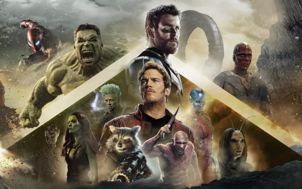 Nebula (Marvel Comics) Mantis (Marvel Comics) Gamora spider man Groot Drax The Destroyer Rocket Raccoon Vision (Marvel Comics) Star Lord Hulk Thor movie Avengers: Infinity War HD Desktop Wallpaper | Background Image