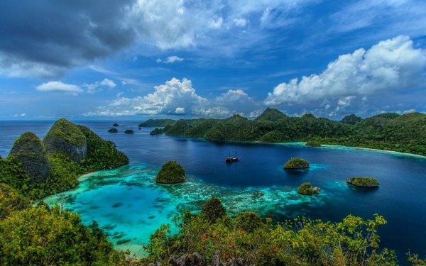 Earth Tropical Ocean Sea Turquoise Seascape Indonesia HD Wallpaper | Background Image