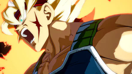 HD desktop wallpaper featuring Bardock from Dragon Ball FighterZ, showcasing his fierce expression and battle readiness against a vibrant background.