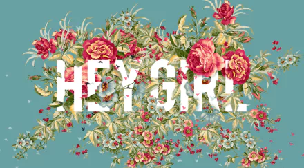 flower calligraphy artistic typography HD Desktop Wallpaper | Background Image