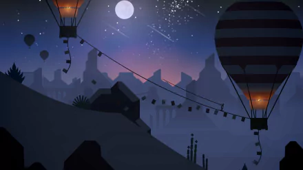 desert minimalist video game Alto's Odyssey Minimalist Gaming HD Desktop Wallpaper | Background Image