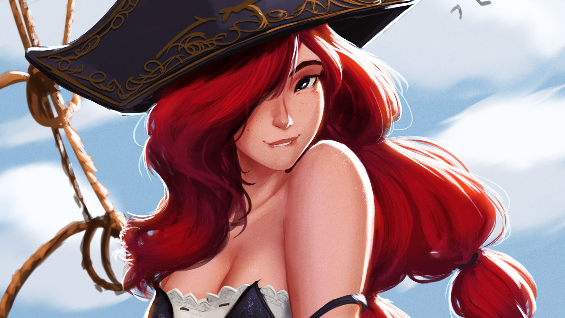 Download Long Hair Pirate Miss Fortune (League Of Legends) Redhead Video  Game League Of Legends HD Wallpaper