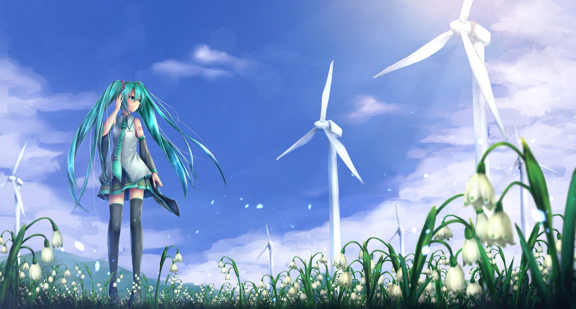 Download Hatsune Miku Anime Vocaloid HD Wallpaper by ほっとかき氷