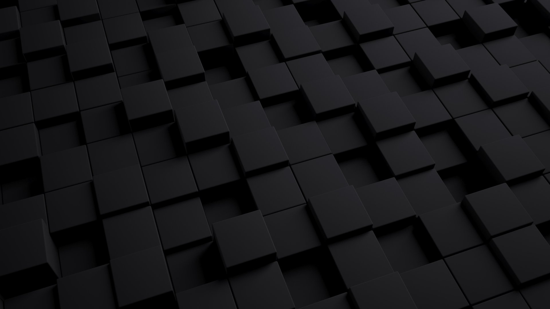 Black 3D Cubes by Yuri_B