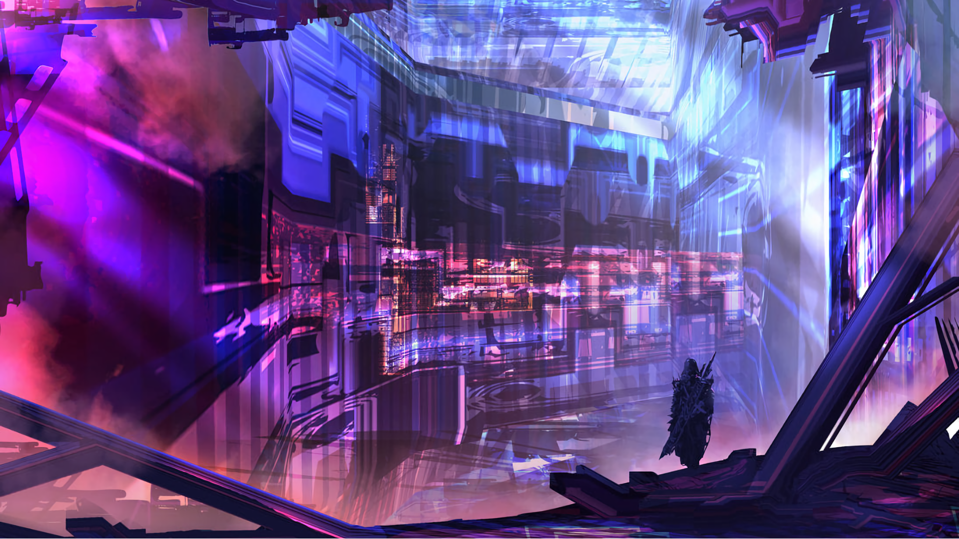 Sci Fi Cyberpunk HD Wallpaper by saxonzs