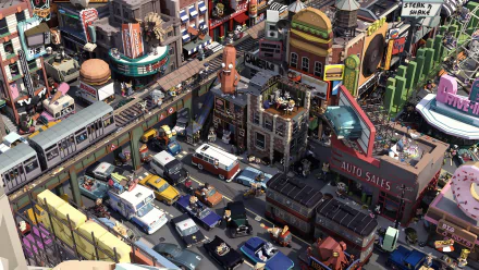 low poly artistic city HD Desktop Wallpaper | Background Image