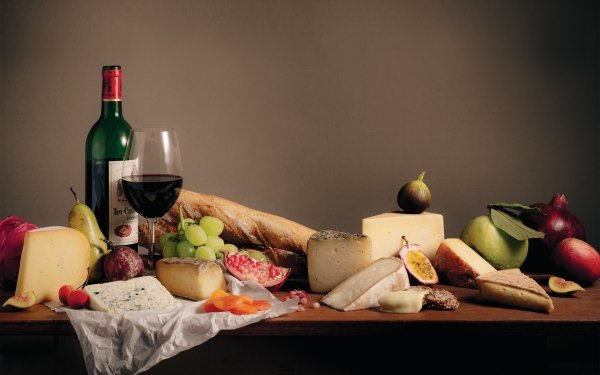 Food Cheese Still Life Wine Fruit HD Wallpaper | Background Image