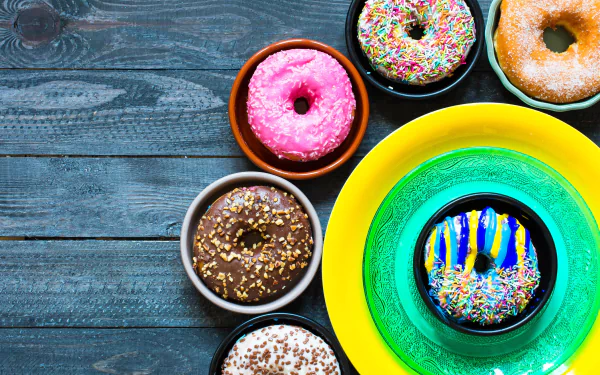 still life sweets food doughnut HD Desktop Wallpaper | Background Image