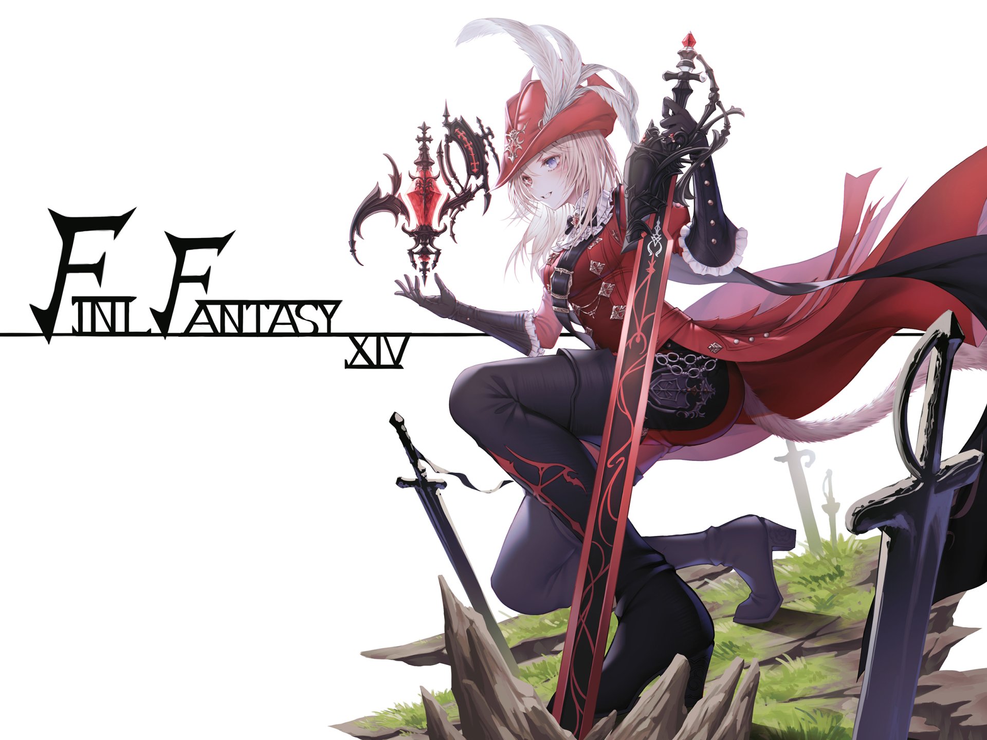 Download Heterochromia Video Game Final Fantasy XIV HD Wallpaper by Kancell カンセル