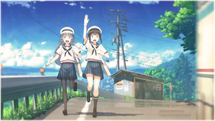 Murakumo (Kancolle) Fubuki (Kancolle) Anime Kantai Collection HD Desktop Wallpaper | Background Image