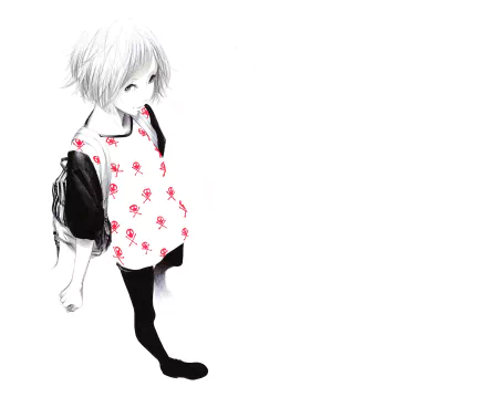bag smile short hair Anime Original HD Desktop Wallpaper | Background Image