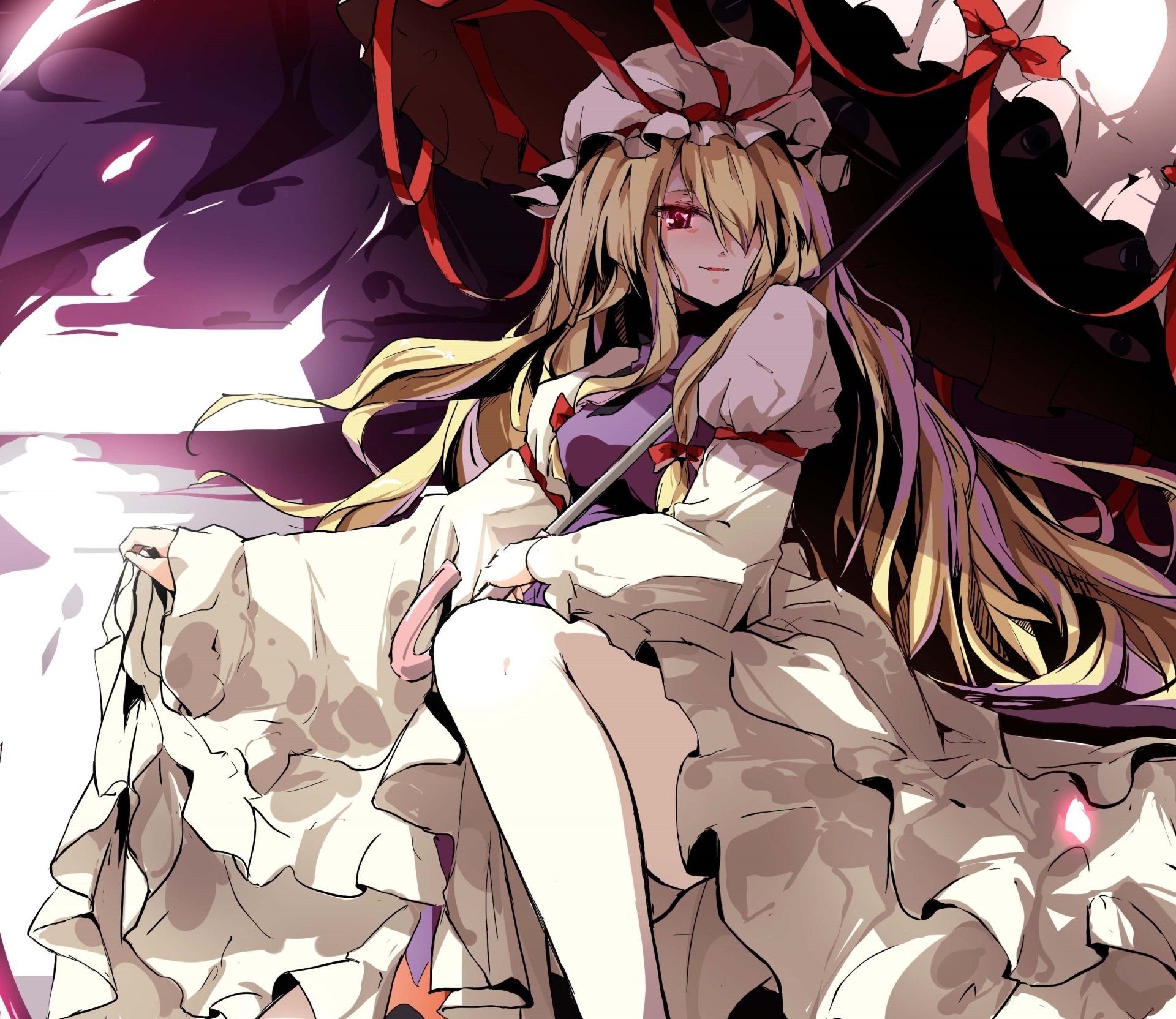 Download Yukari Yakumo Anime Touhou HD Wallpaper by 薩摩シャモ
