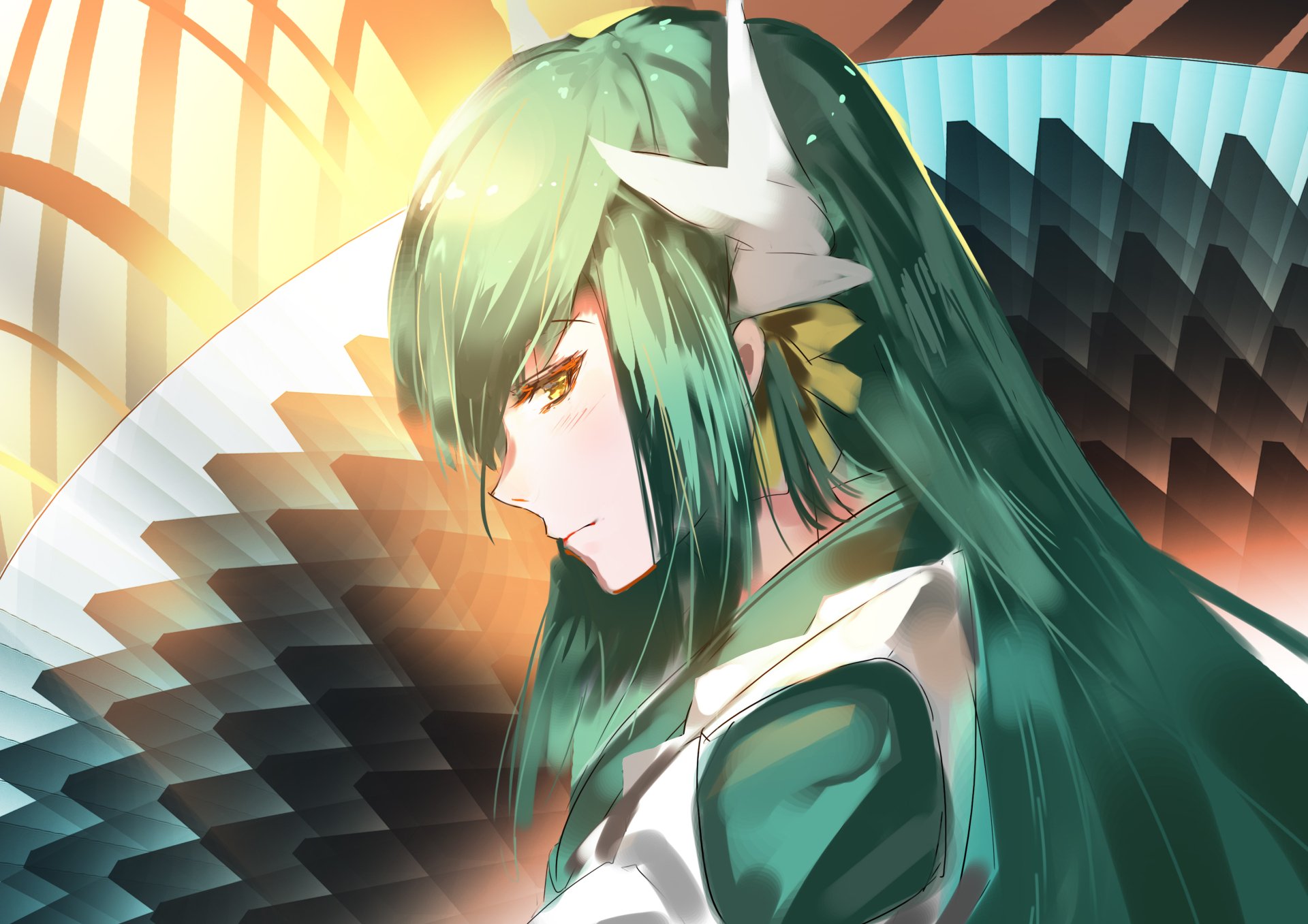 Download Green Hair Fate (Series) Kiyohime (Fate/Grand Order) Berserker (Fate/Grand Order) Anime Fate/Grand Order HD Wallpaper by _夜竹