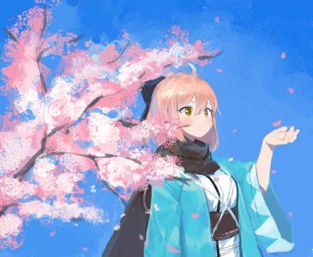 Sakura Saber Anime Fate/Grand Order HD Desktop Wallpaper | Background Image