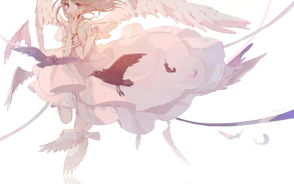 wings bird Anime angel anime angel Anime Bird HD Desktop Wallpaper | Background Image