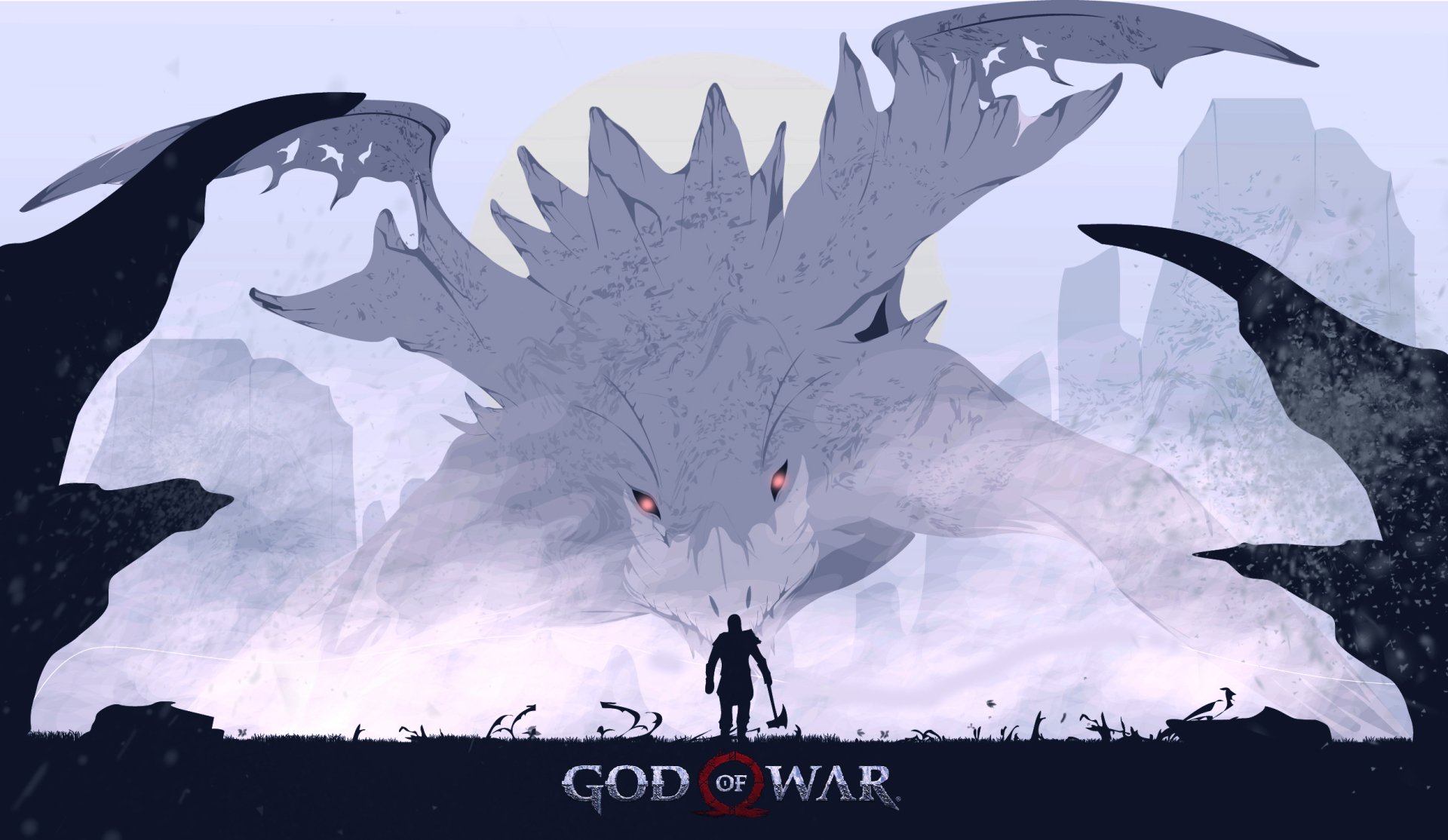 2548x1479 God Of War(Kratos vs Hraezlyr) by Gilang Febrian Wallpaper Backgr...