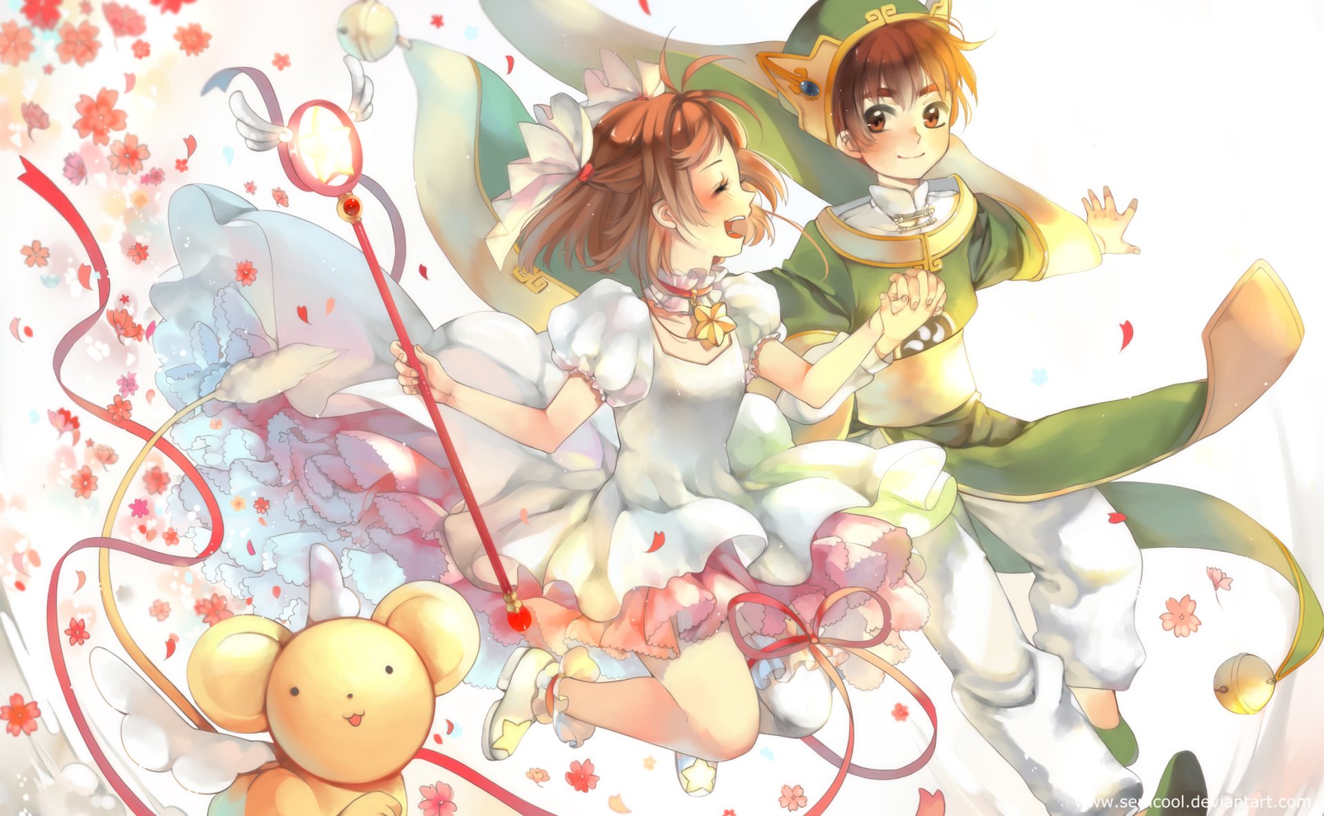 Download Keroberos (Card Captor Sakura) Sakura Kinomoto Syaoran Li Anime Cardcaptor Sakura HD Wallpaper by Semcool