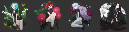 Diamond (Land of the Lustrous) Cinnabar (Land of the Lustrous) Phosphophyllite (Land of the Lustrous) Bort (Land of the Lustrous) Anime Land of the Lustrous HD Desktop Wallpaper | Background Image
