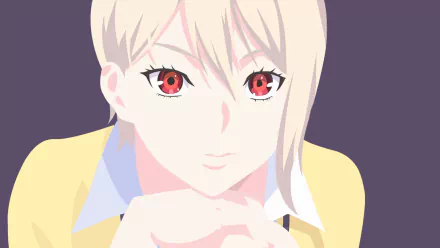 Minimalist anime HD wallpaper featuring Alice Nakiri from Food Wars: Shokugeki no Soma with a soft color palette and clean, simple design.