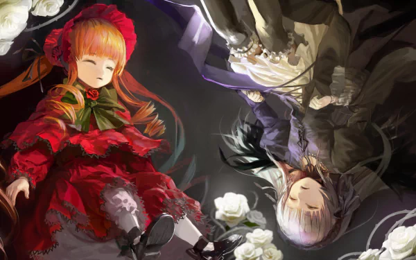 Suigintou (Rozen Maiden) Shinku (Rozen Maiden) Anime Rozen Maiden HD Desktop Wallpaper | Background Image