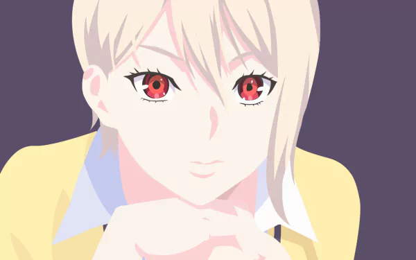 Minimalist anime HD wallpaper featuring Alice Nakiri from Food Wars: Shokugeki no Soma with a soft color palette and clean, simple design.