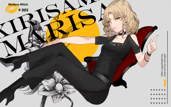 Marisa Kirisame Anime Touhou HD Desktop Wallpaper | Background Image