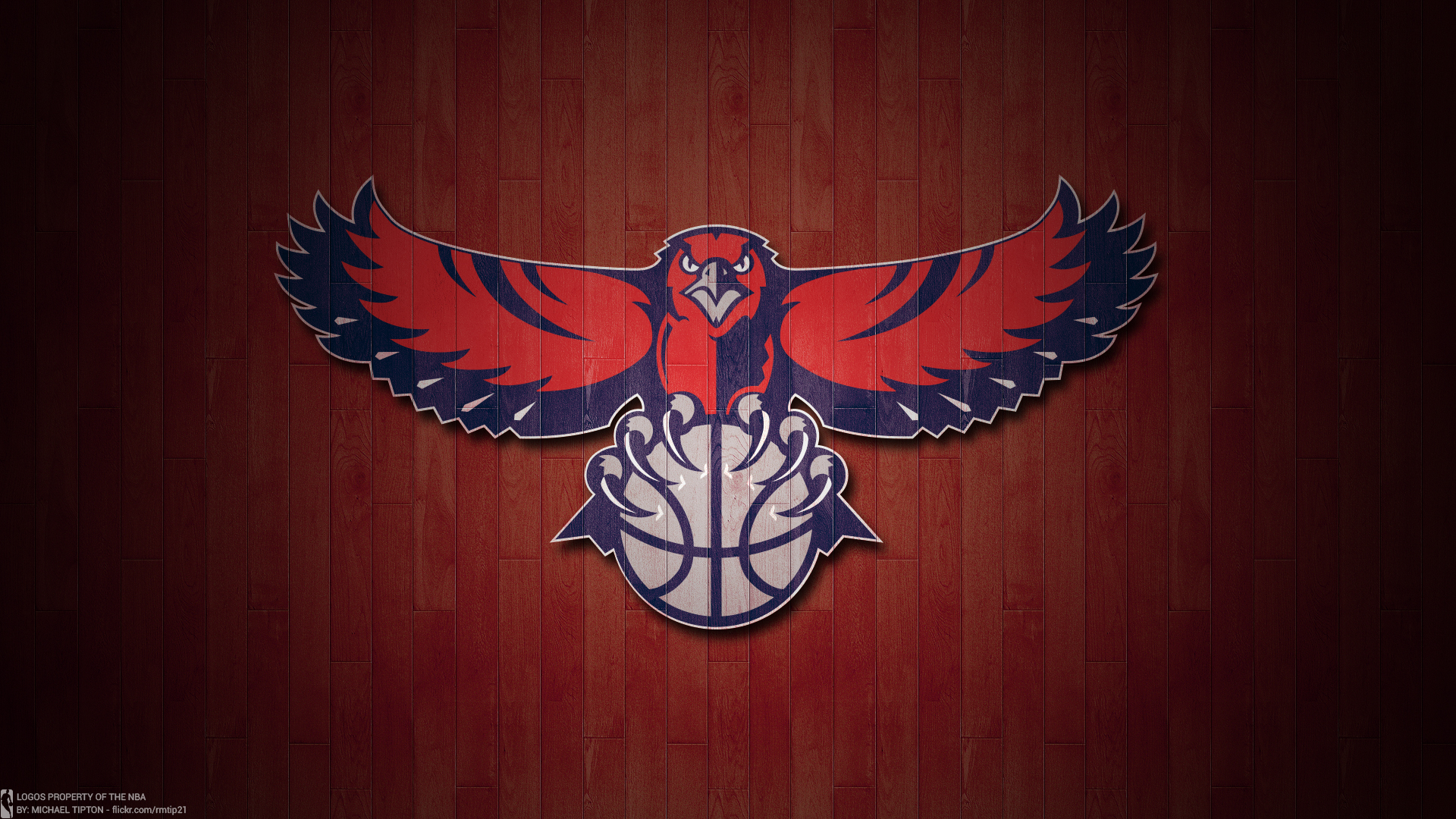 Atlanta Hawks Basketball team by Michael Tipton