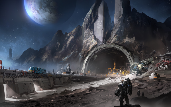 Sci Fi Warrior Tunnel Vehicle Planet Futuristic HD Wallpaper | Background Image