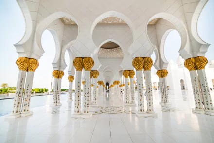 religious Sheikh Zayed Grand Mosque HD Desktop Wallpaper | Background Image