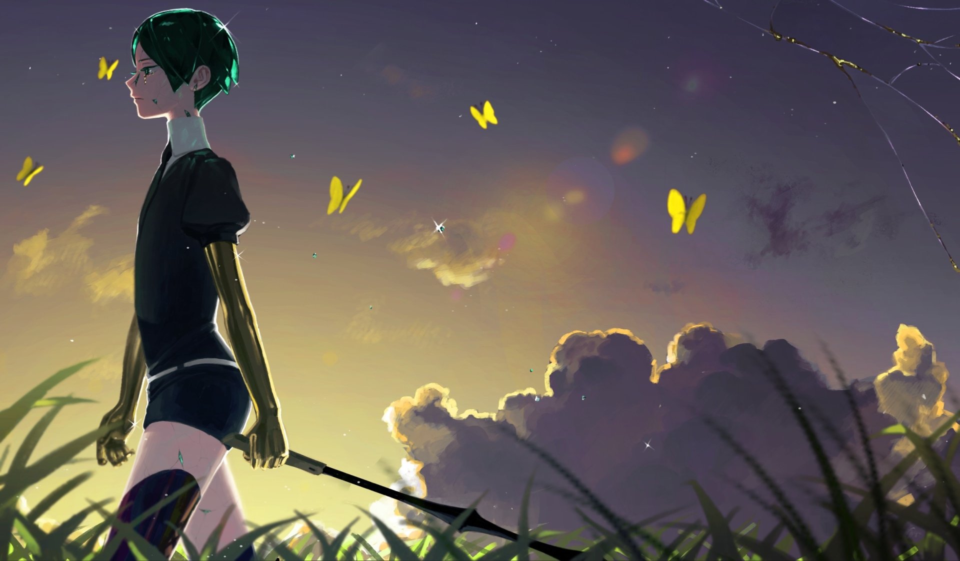 Download Phosphophyllite (Land Of The Lustrous) Anime Land Of The Lustrous HD Wallpaper by 闊達