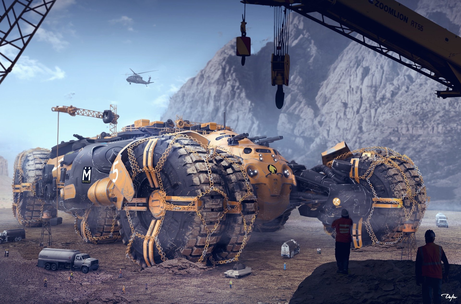 Download Futuristic Sci Fi Vehicle HD Wallpaper by DARKO DARMAR ...