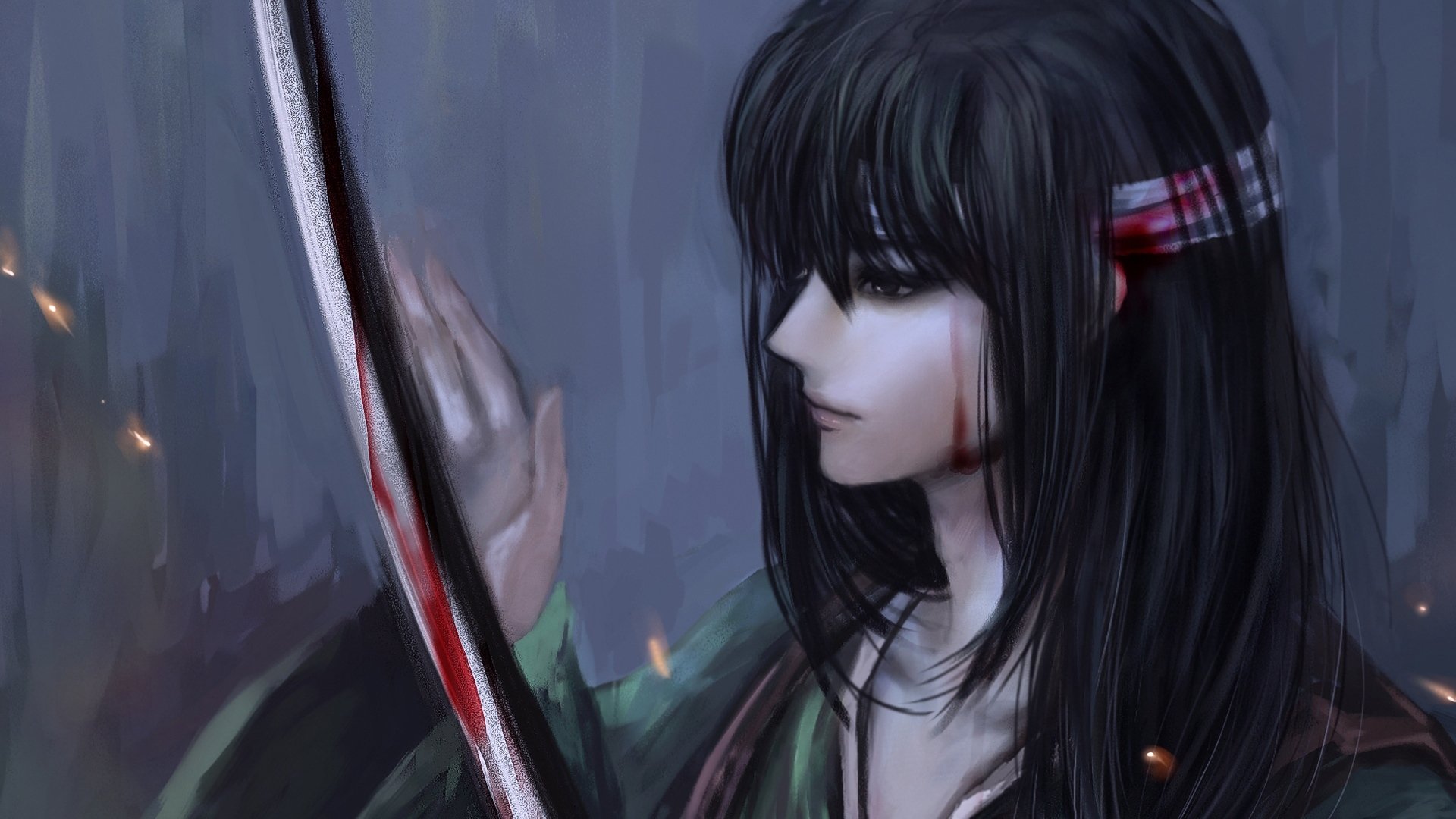 Download Long Hair Sword Samurai Kotaro Katsura Anime Gintama Anime Samurai HD Wallpaper