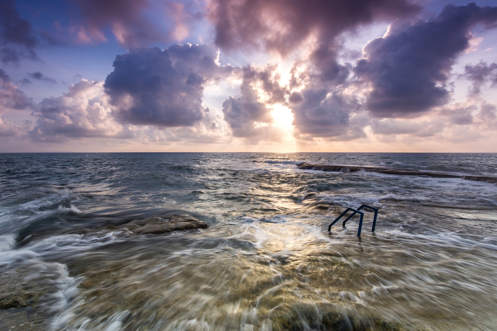 Download Horizon Cloud Sunset Sea Nature Ocean 4k Ultra HD Wallpaper ...